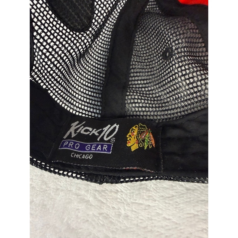 Chicago Blackhawks NHL Red Trucker Hat Bud Light Promo Kick10 Pro Gear - Picture 7 of 7